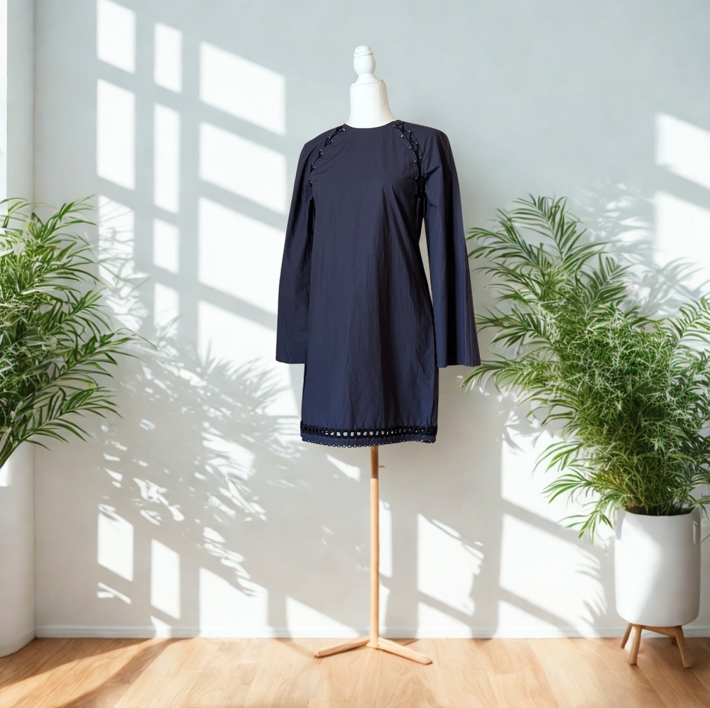 Derek Lam 10 Crosby Navy Blue Shift Dress